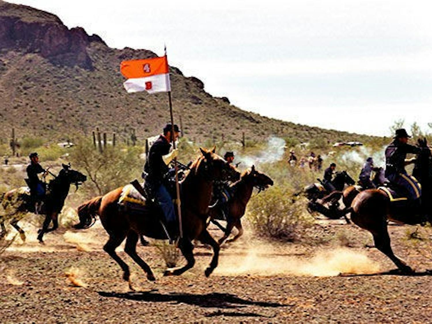 The reenactment of the Battle of Picacho Pass.  Photo courtesy tusconcitizen.com