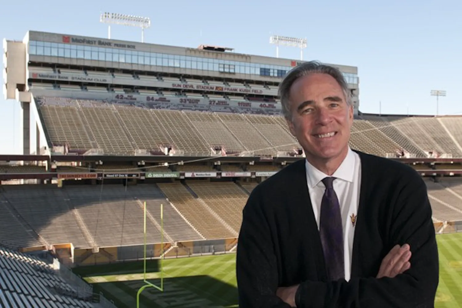 Athletic Director Steve Patterson at Sun Devil Stadium. (Photo by Dominic Valente)
