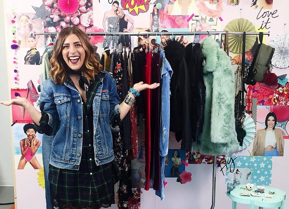 Audree Lopez poses for a photo&nbsp;behind the scenes at a Seventeen.com Facebook Live event presenting her favorite fall trends for September.