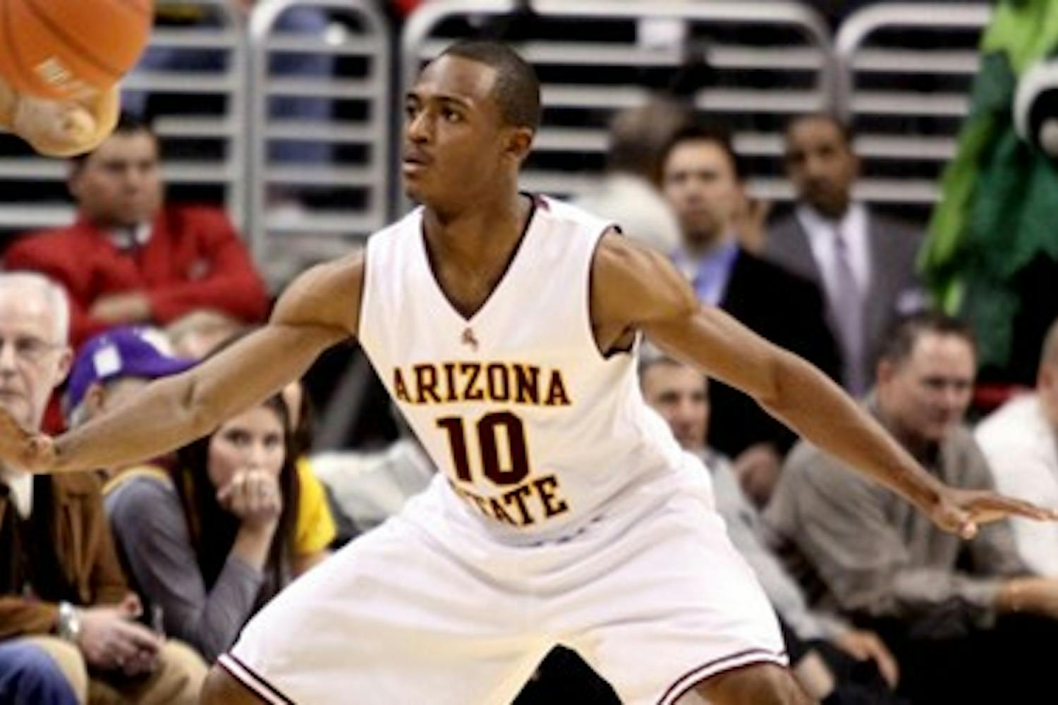 PHOTO COURTESY OF STEVE RODRIGUEZBOX OUT :ASU senior point guard Jamelle McMillan will be relied on heavily for on- and off-the-court leadership this season.