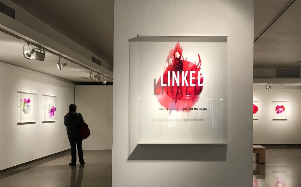 Hakyoung Kim's "Linked" exhibition at the Harry Wood Gallery on Monday, Feb. 27, 2017.