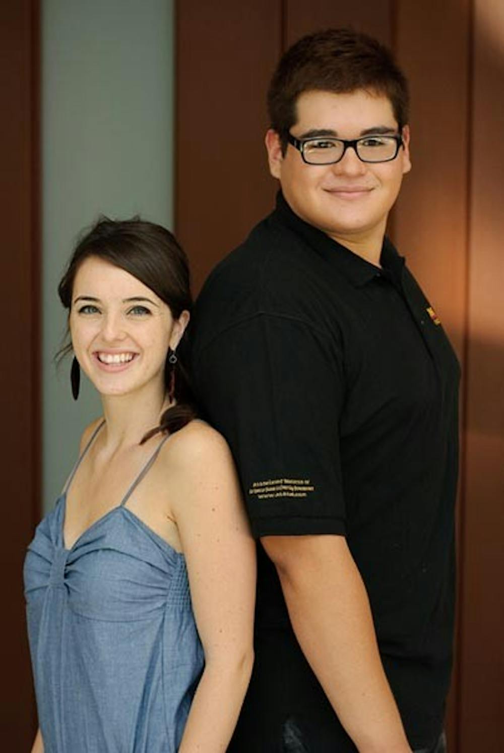 UNITING STUDENT LEADERS: Downtown ASU Undergraduate Student Government president Christian Vasquez and vice president Jessica Abercrombie hope to help downtown student government in a positive direction after last year. (Photo by Aaron Lavinsky)