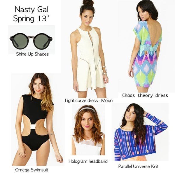 Photo collage by Gabi Nelson, photos courtesy nastygal.com