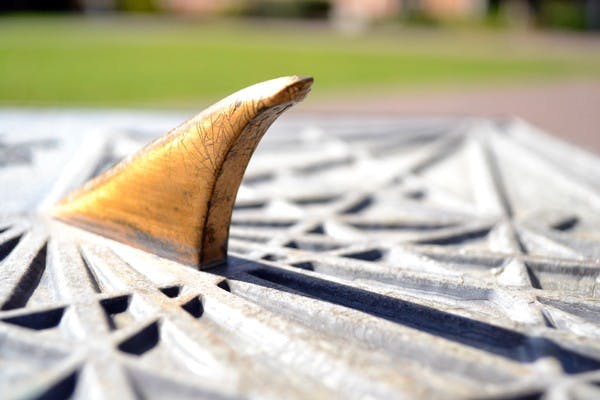 The sundial in front of Old Main on the Tempe campus casts a shadow on Feb. 5. (Photo by Mackenzie McCreary)