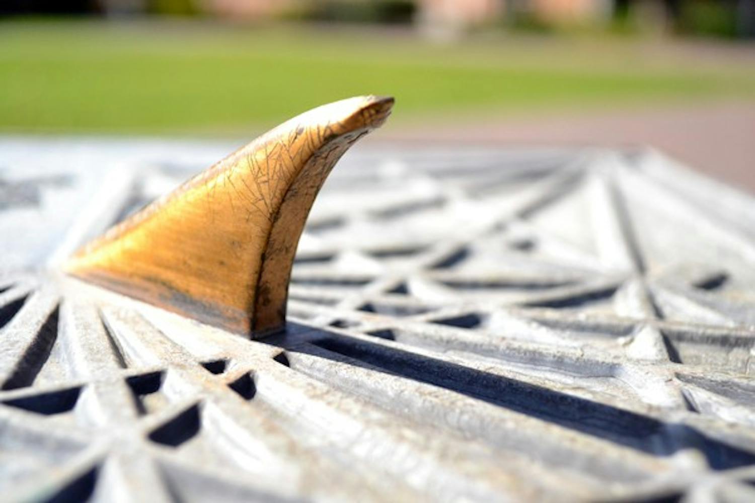 The sundial in front of Old Main on the Tempe campus casts a shadow on Feb. 5. (Photo by Mackenzie McCreary)