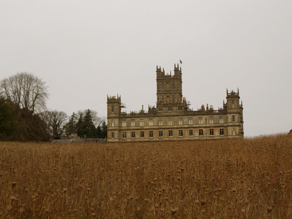 Highclere Castle, the set of Downton Abbey in December. 
Photo by Newlin Tillotson