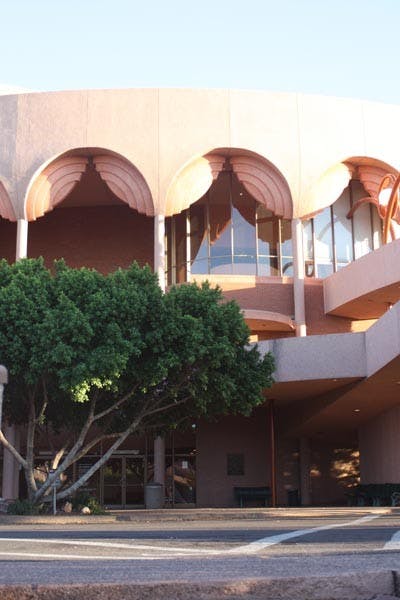 ASU Gammage Auditorium will host “Young Frankenstein” until Oct. 3. Several hit shows will come to Gammage this season. (Photo by Jessica Weisel)