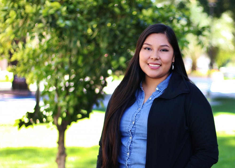 Amber Poleviyuma, a student at Arizona State University’s College of Nursing and Innovation, talks about the award she recieved for her work towards the Native American community taken on Friday, Jan. 27, 2017.  