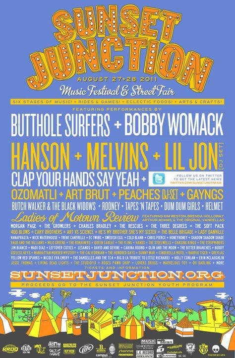 The 2011 line-up is eclectic indeed. Photo courtesy of sunsetjunction.org.