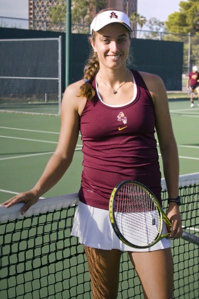 Jacqueline Cako was one of several Sun Devils to record a victory in Sunday’s win over the University of San Diego. (Photo by Ann Wechter)