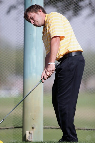 Austin Quick stares down his shot in a practice on Nov. 4, 2011. Quick looks to build off his impressive performance in Hawaii when the Sun Devils travel to San Diego. (Photo by Beth Easterbrook)