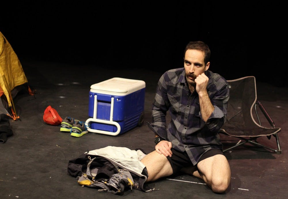 ASU Masters Student, Mike Largent, on set and character during The Final Bow: "A Mountain Goat's Dialogue" taken at the Nelson Fine Arts Center on Feb. 3, 2017.