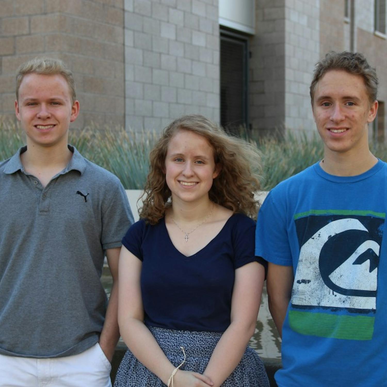 From left, Anders, Claire and Grant Moen. Photo by Daniel Santa Cruz. 