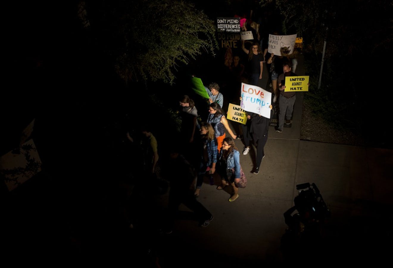 Photo Gallery Election protestors march on Tempe campus The Arizona State Press