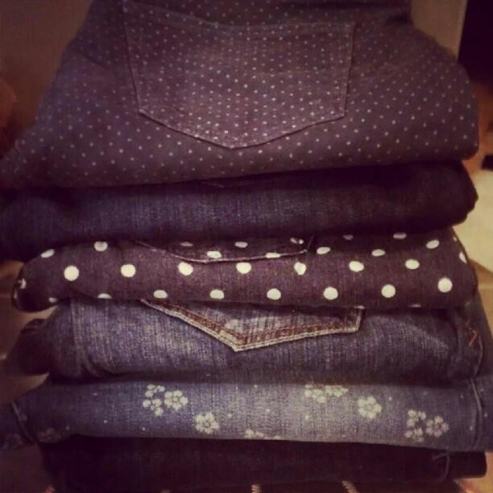There are a variety of patterns and washes to jeans-- perfect for any fashionista's closet. Photo by Gabrielle Nelson.