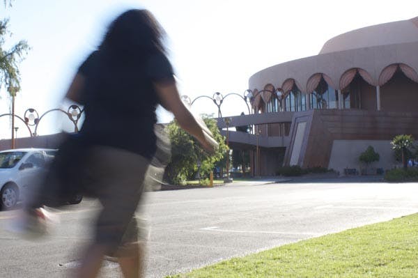 SERIAL GROPER: A man has groped multiple women on campus. The man has groped some of the women near Gammage auditorium. (Photo by Scott Stuk)