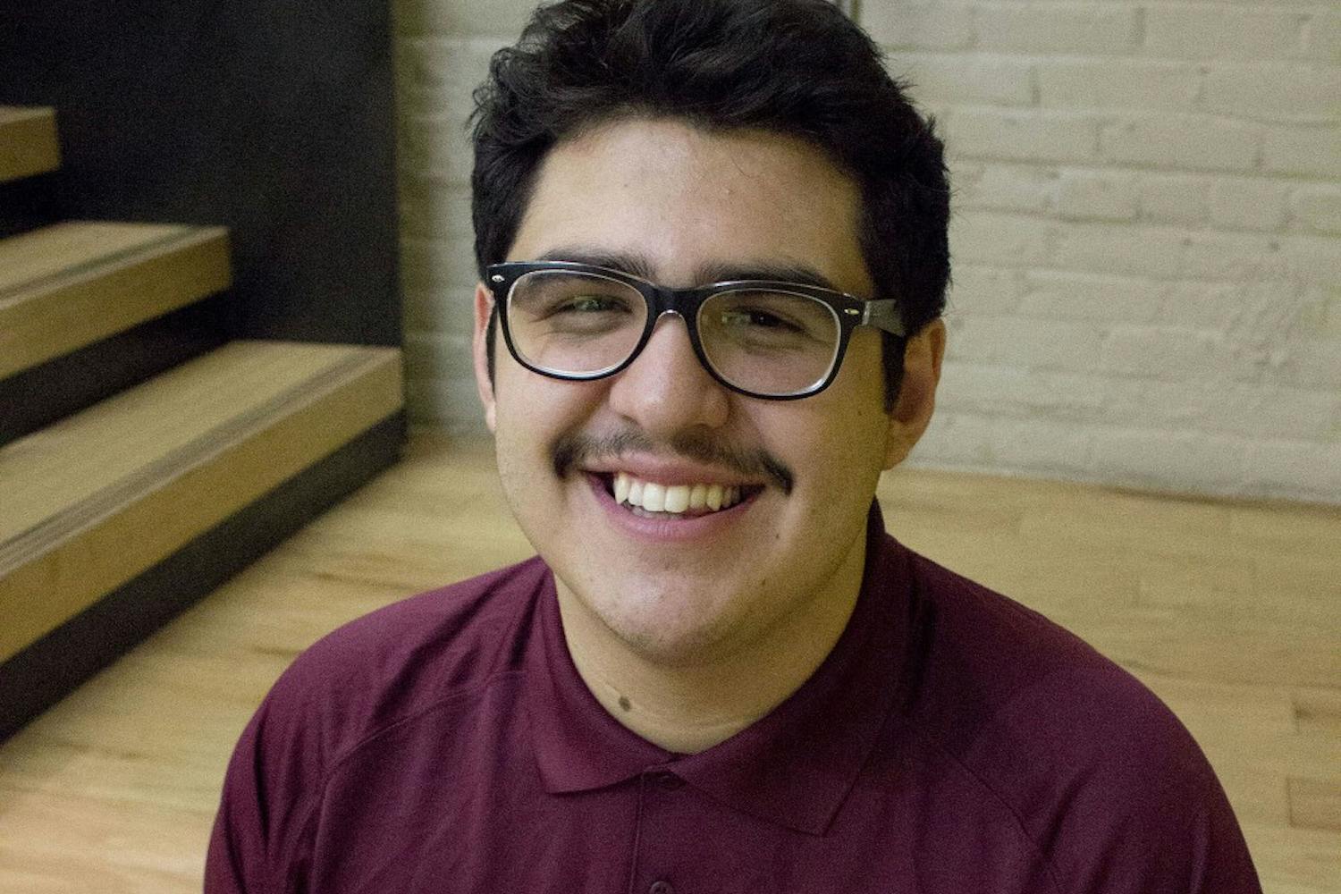 Ernesto Hernandez, the vice president of services for Undergraduate Student Government Downtown, poses for a photo. A&nbsp;nonfeasance&nbsp;charge was leveled against Hernandez in April&nbsp;2017.