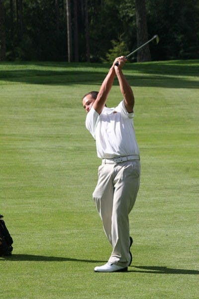 HEADING HOME: ASU senior Braxton Marquez takes a swing at the Ping/Golfweek Preview earlier this season Braxton Marquez. The Sun Devils will host the ASU Thunderbird Invitational this weekend. (Photo Courtesy of ASU Golf)