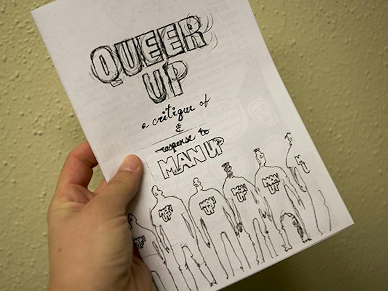 A queer visual culture class created Queer Up ASU as a response to Man Up ASU. The group is hosting an event on campus Wednesday in hopes to challenge the idea of male privilege and start dialogue about respect for women and gender non-binary people. (Photo by Diana Lustig)
