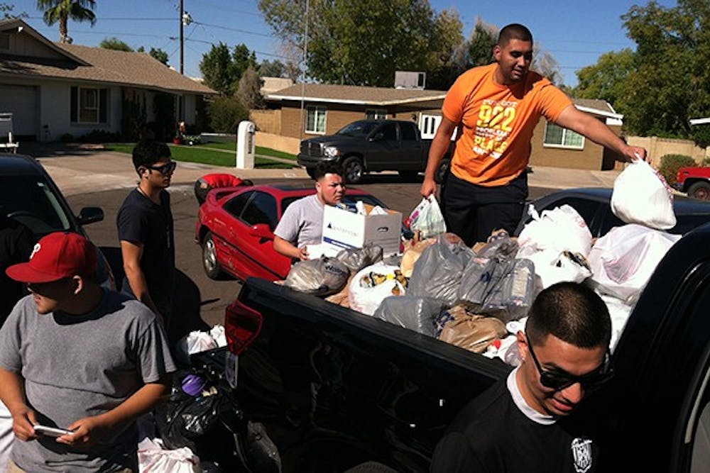 Tau Psi Omega fraternity went to Hermosillo, Mexico in 2012 and 2013 to deliver donations of food and toys to children and families. (Photo Courtesy of Bryan Soto)