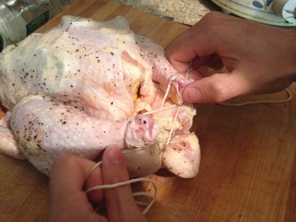 Trussing the chicken will get a better