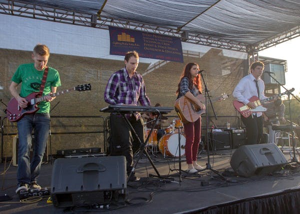 Alternative rock band Save The Future plays on stage at Devil Palooza's Battle of the Bands contest on Saturday. Save The Future won ASU's battle of the band contest, beating out 3 other bands in attendance. (Photo by Dominic Valente)