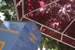 ANOTHER MANS TREASURE: ASU's annual Ditch the Dumpster Drive started this past weekend. Students are urged to bypass the dumpster when getting rid of unwanted items and instead donate them to one of the many donation bins located around the Residence Halls. (Photo by Nikolai de Vera)