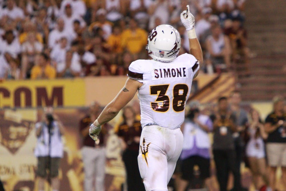 against Cal Poly Friday, Sept. 18, 2015 at Sun Devil Stadium  in Tempe.