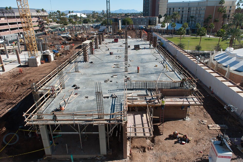 The construction site of the new Palo Verde Main building is pictured on Monday, Jan. 11, 2016, on the Tempe campus. The facility will have room for more than 1,600 students.