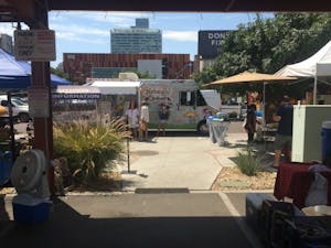 Food trucks line the street at the&nbsp;Phoenix Public Market Open Air Farmer’s Market on Saturday, Aug. 20.&nbsp;