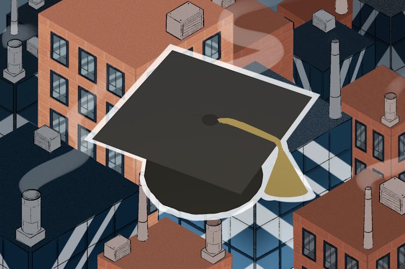 "Even jobs in the food service industry that do not require a higher education background — long seen as friendly to entry-level workers — can be hard to nab for recent graduates." Illustration by: