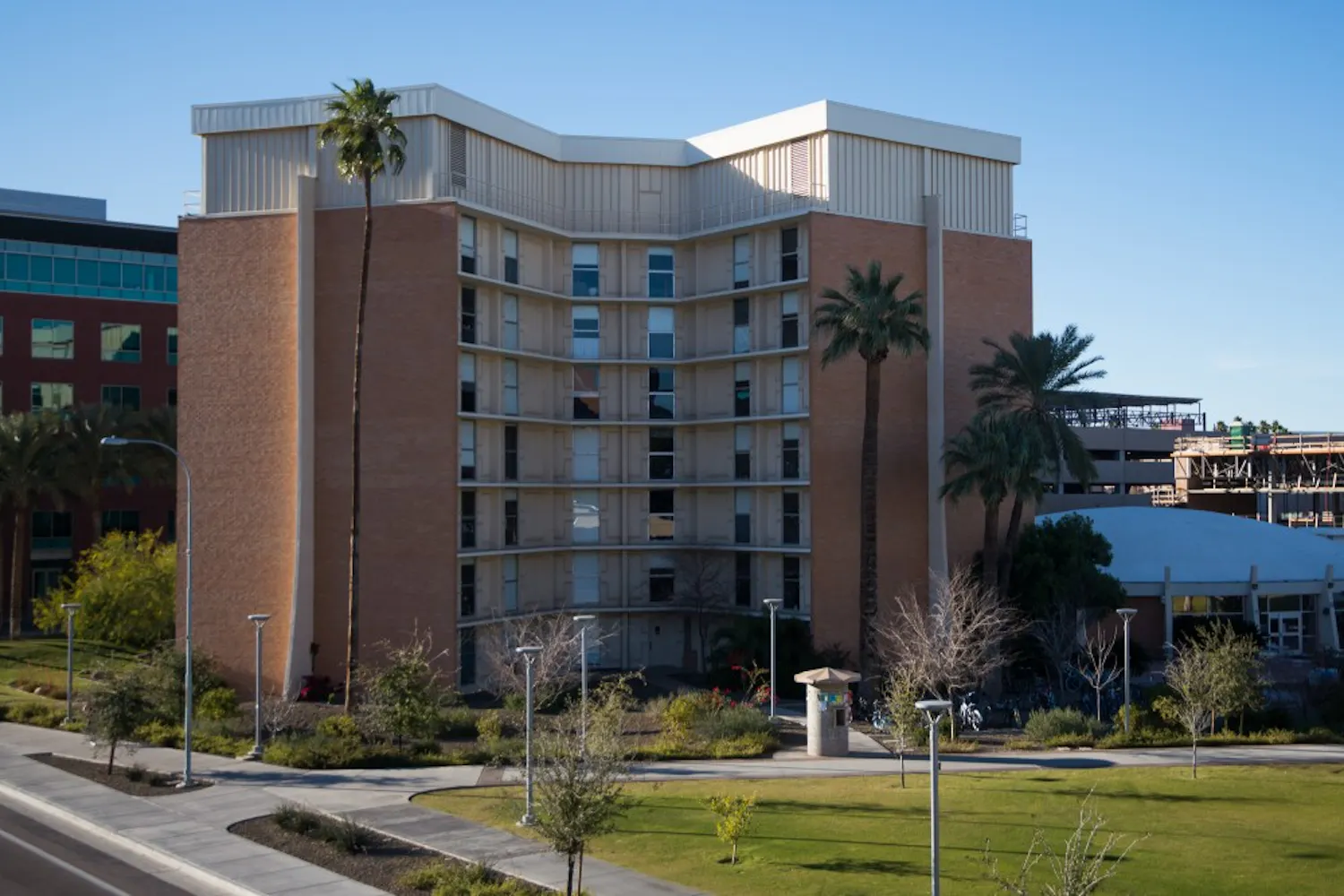 Palo Verde West residential complex is pictured on Friday, Feb. 5, 2016, on University Drive in Tempe. The facility is hosting an early polling location for the City of Tempe’s general election on March 8.