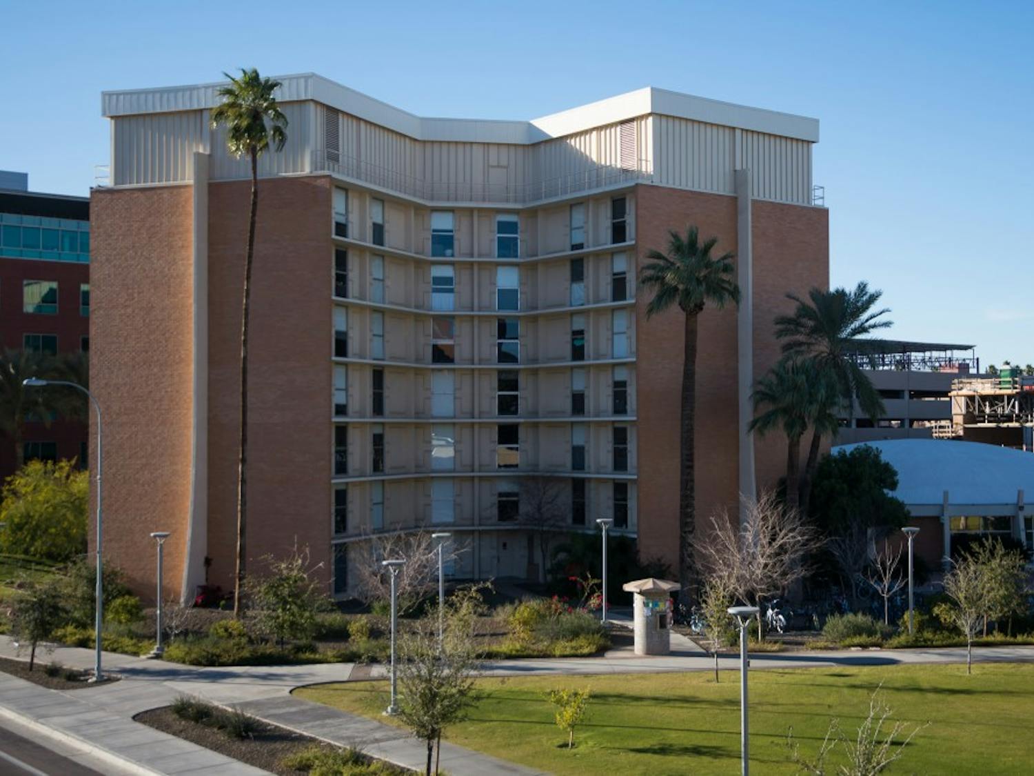 Palo Verde West residential complex is pictured on Friday, Feb. 5, 2016, on University Drive in Tempe. The facility is hosting an early polling location for the City of Tempe’s general election on March 8.