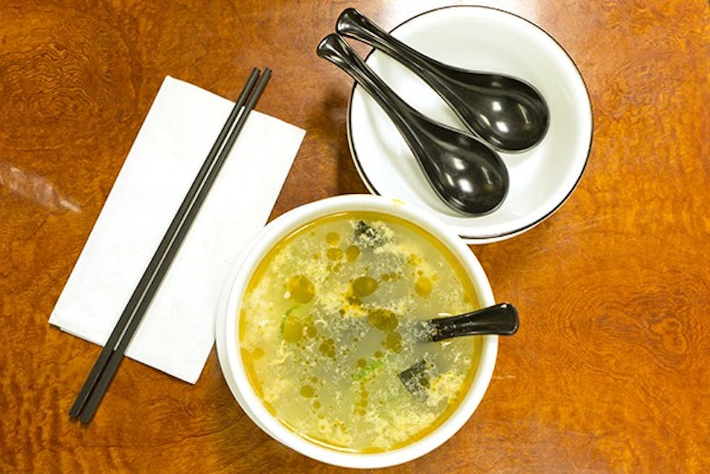 The egg drop soup at Henry's Taiwan Kitchen on  Sept. 8, 2014.