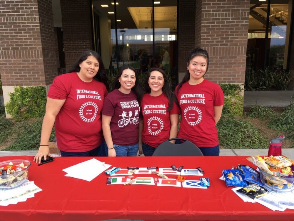 The International Food and Culture&nbsp;Club participated in Night of the Open Door, an event at ASU. They held an activity where participants were asked questions about other countries. Photo courtesy of the IFC Club.