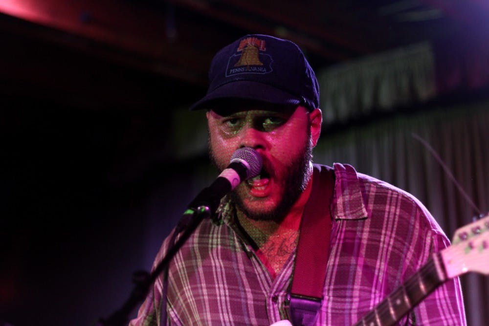 Thin Bloods lead singer Colson Miller sings during a performance at Crescent Ballroom in downtown Phoenix on Saturday, Aug. 23. (Photo by Zane Jennings)