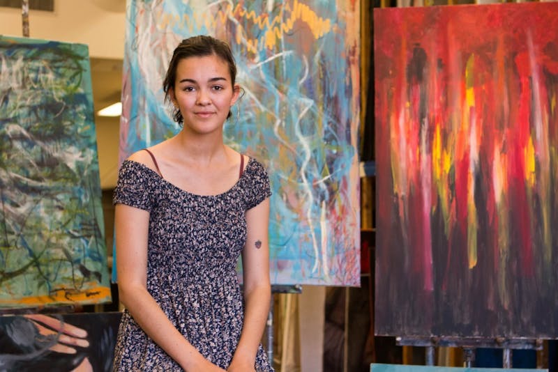 Student artist uses paintings to create conversation about mental