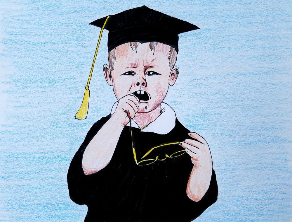 Are students graduating too early? Illustration published Monday, Nov. 21, 2016.