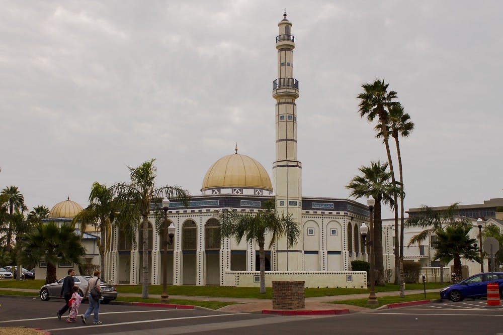 The Tempe mosque near ASU as seen on Sunday, Feb. 22. Muslim students at ASU have raised concerns over their safety in the wake of the Chapel Hill shooting on Feb. 10. (Shiva Balasubramanian/The State Press)