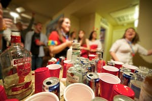 PARTY TIME: A group of ASU students parties over spring break. ASU was recently ranked the No. 3 party school in the country by Playboy magazine in their annual Top 10 Party Schools in America list. (Photo by Michael Arellano)