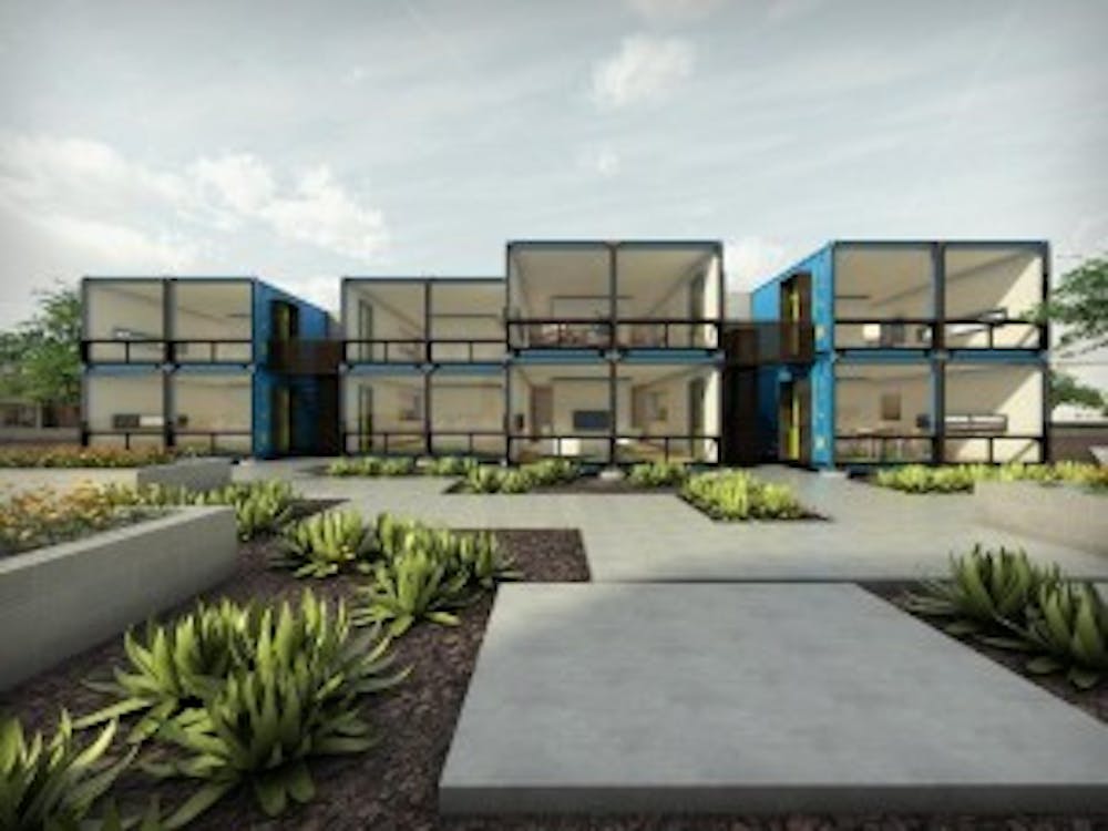 Shipping container apartments