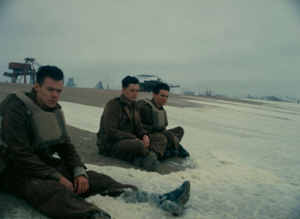 Harry Styles, Aneurin Barnard and Fionn Whitehead in "Dunkirk." Photo courtesy of IMDB.
