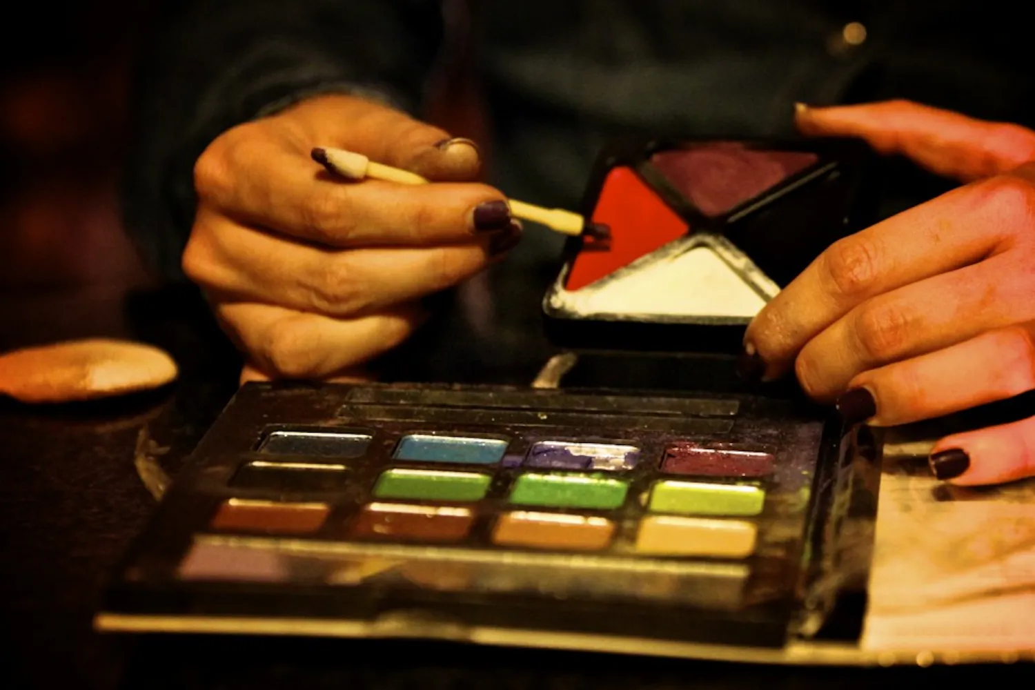 The makeup needed for the job. Photo courtesy of Cole Kiburz.