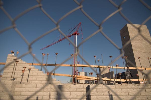 A PLACE TO CALL HOME: Near Apache Boulevard and Price Road, the Southwest's first development targeted towards hearing impaired seniors is being built. The housing community, Apache ASL Trails, is set to be finished in June 2011 and will contain 75 residential units. (Photo by Aaron Lavinsky)