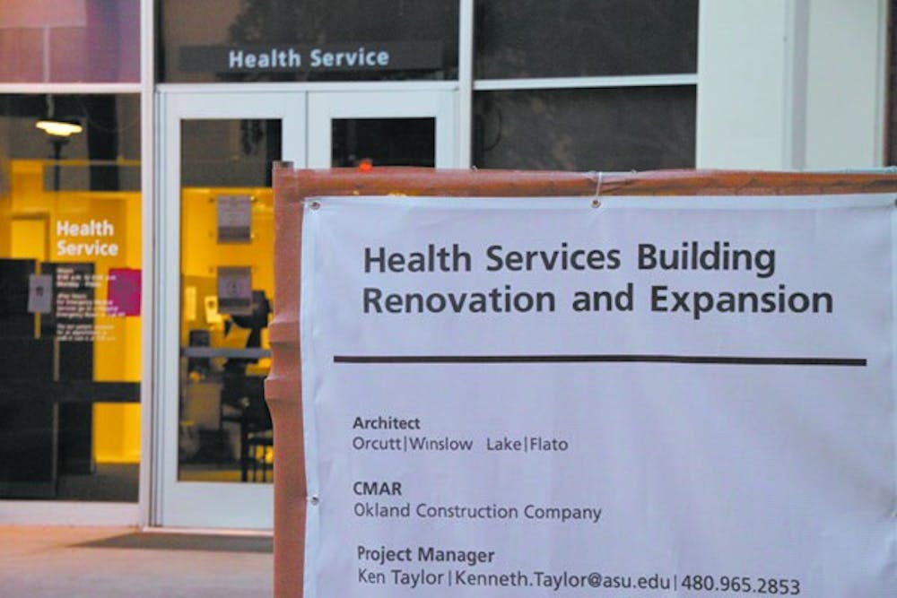 HEALTHY EXPANSION: The Tempe Student Health Center is currently being expanded to better serve students’ needs. (Photo by Rosie Gochnour)