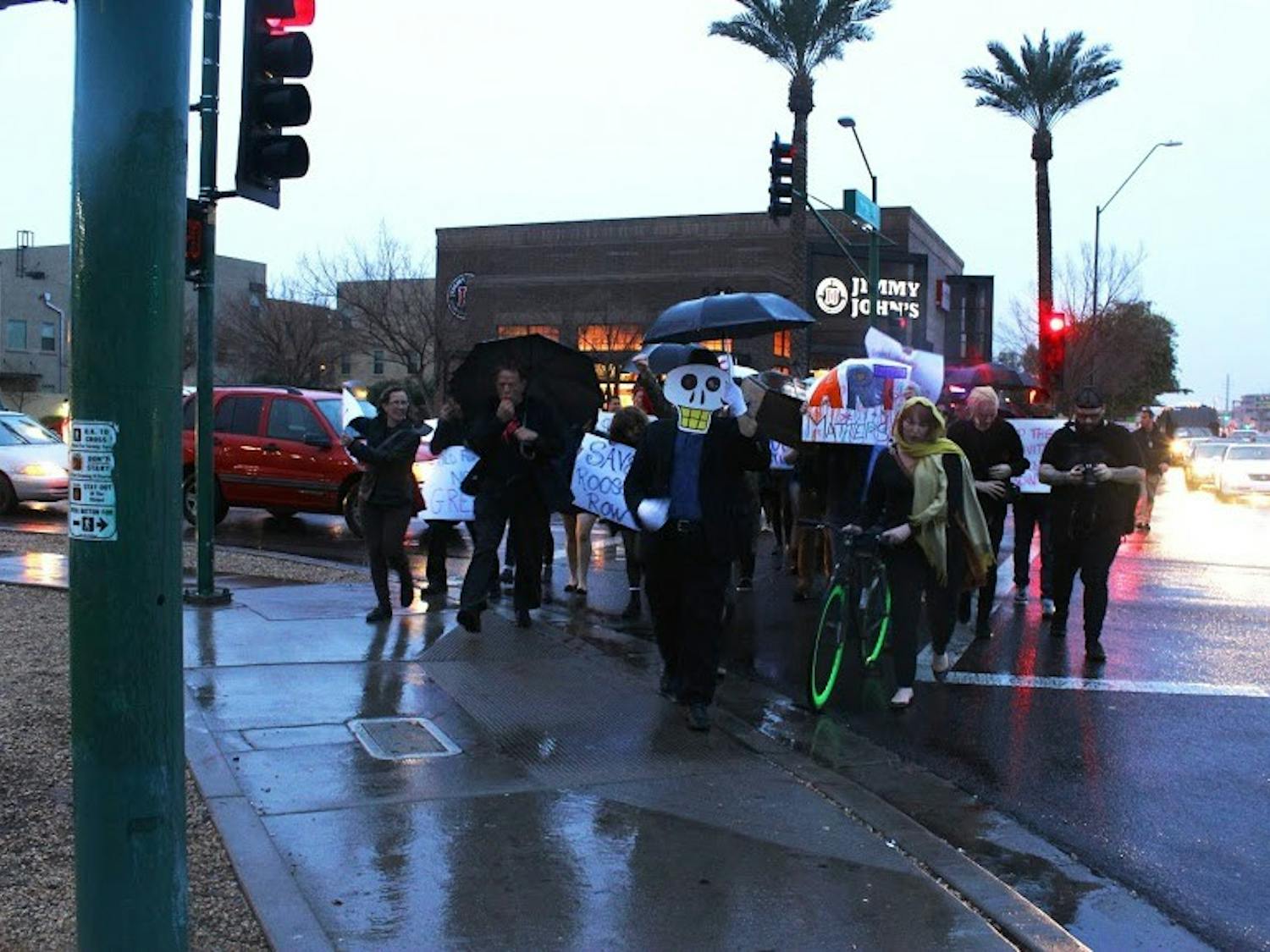 Photos: Roosevelt Row protesters stage funeral march in support of Greenhaus