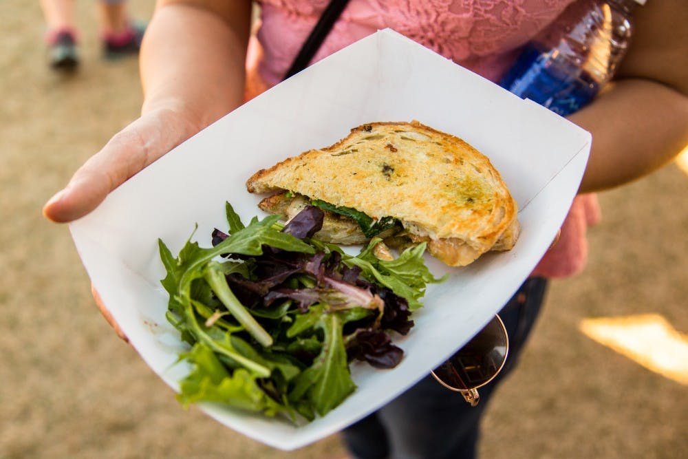 The Italian panini at Press Italian Street Food at the Street Eats Food Truck Festival at Salt River Fields on Feb. 8, 2015. (Daniel Kwon/ The State Press)