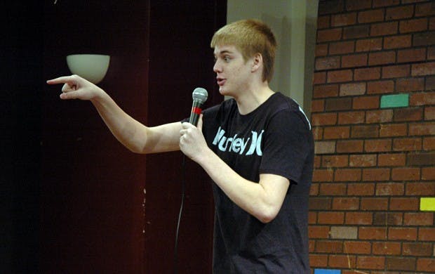 Christopher Clabaugh's interest in comedy has led him to founding ASU Downtown Comedy. Photo by Kristen Hwang.