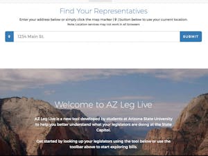 Screenshot of the home page of the AZ Leg Live site. &nbsp;