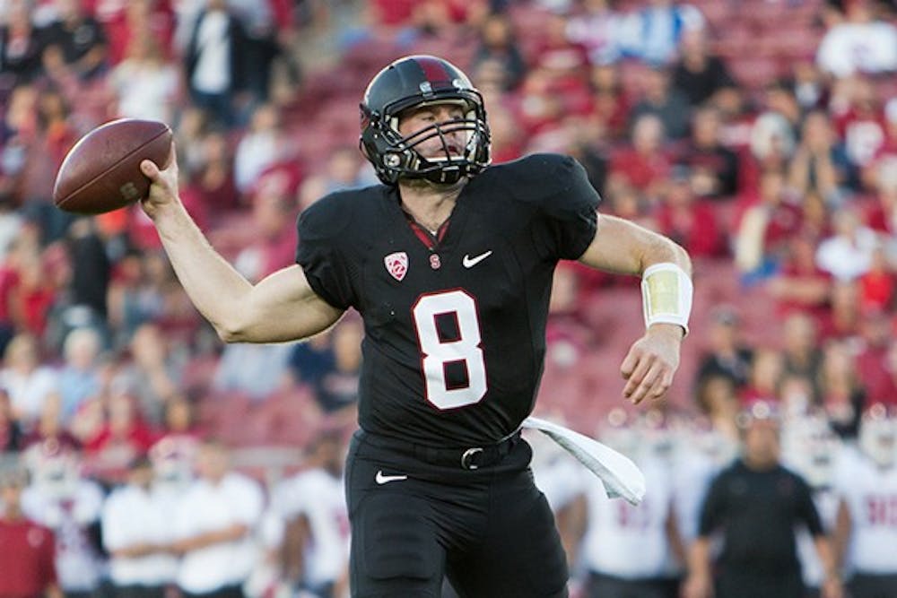 Kevin Hogan throws the ball in a home game at Stanford. (Photo Courtesy of The Stanford Daily)